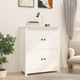 Voir la diapositive 1 : VIDAXL Buffet Blanc 83x41,5x100 cm Bois massif de pin