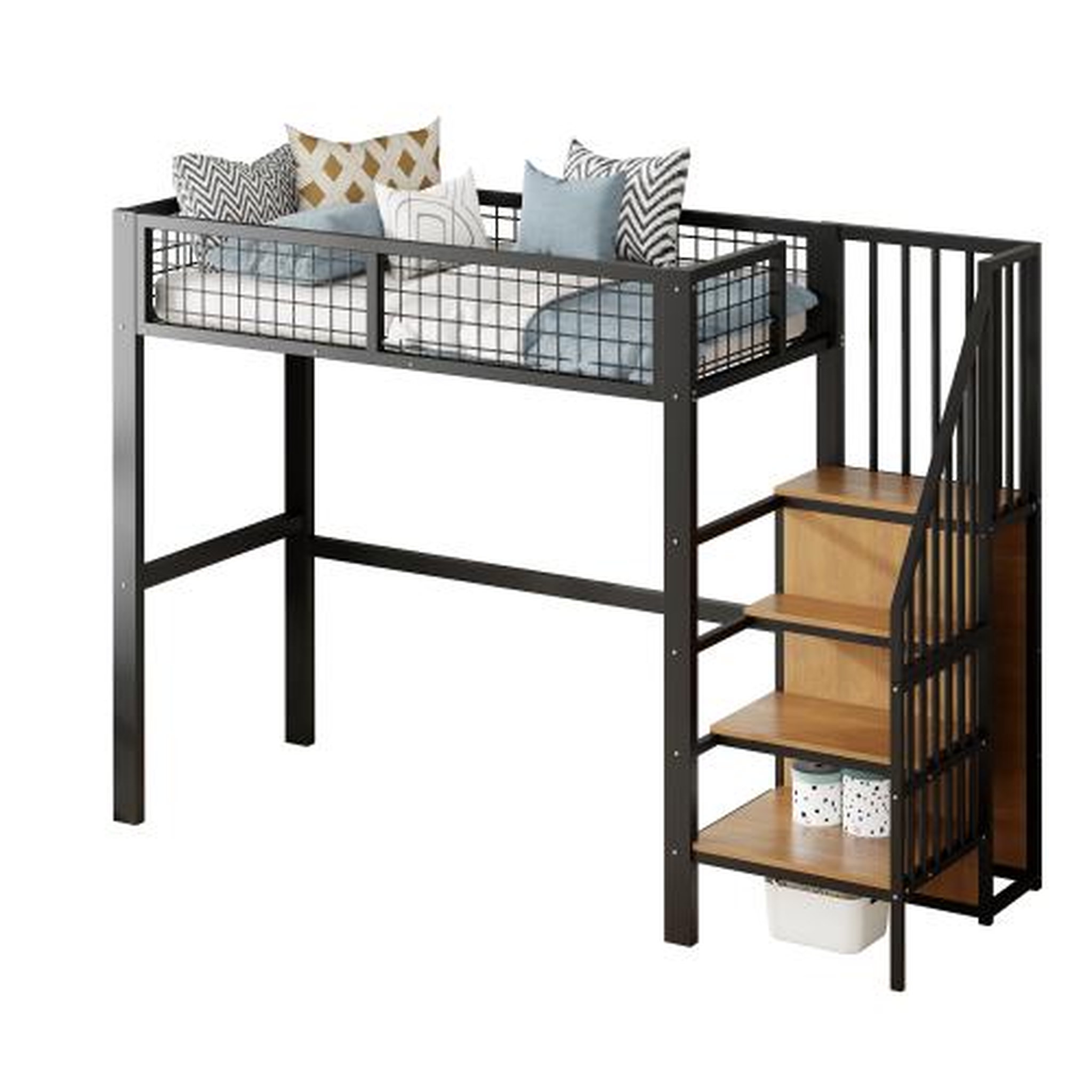 MERAX Lit mezzanine. Coloris disponibles : Noir, Blanc