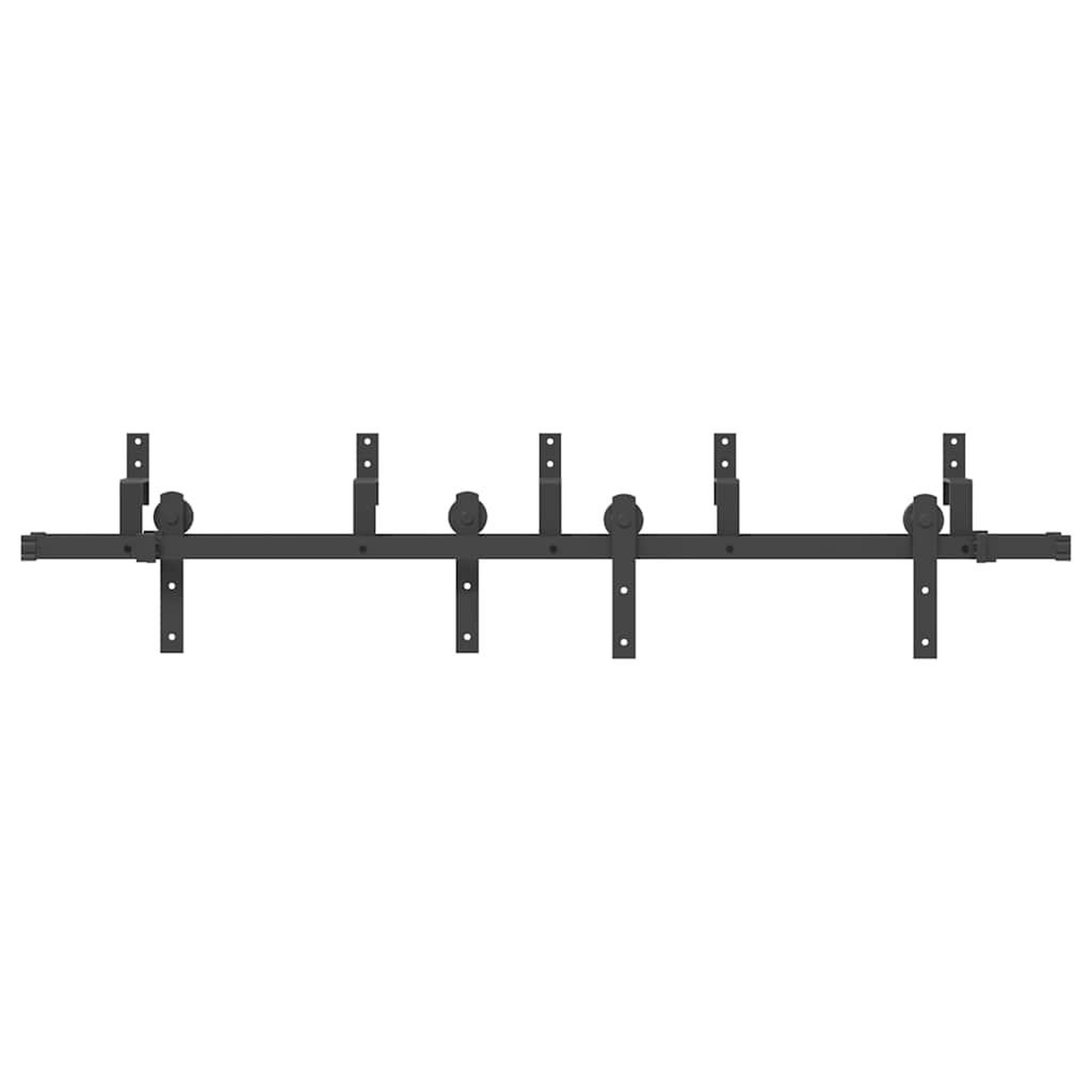 Voir la diapositive 5 : VIDAXL Kit de quincaillerie de porte coulissante 183 cm Acier Noir