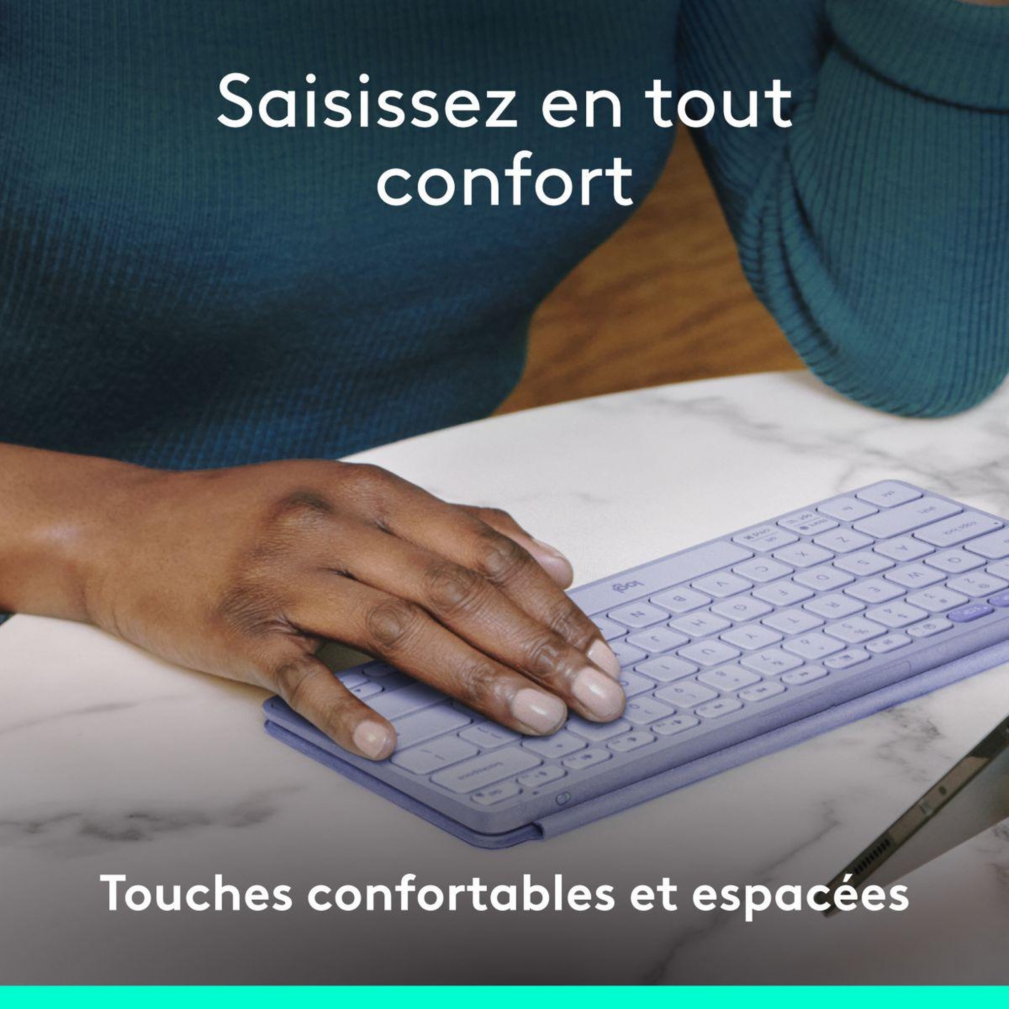 Voir la diapositive 4 : Logitech Etui Keys-To-Go 2 Universel Lilas