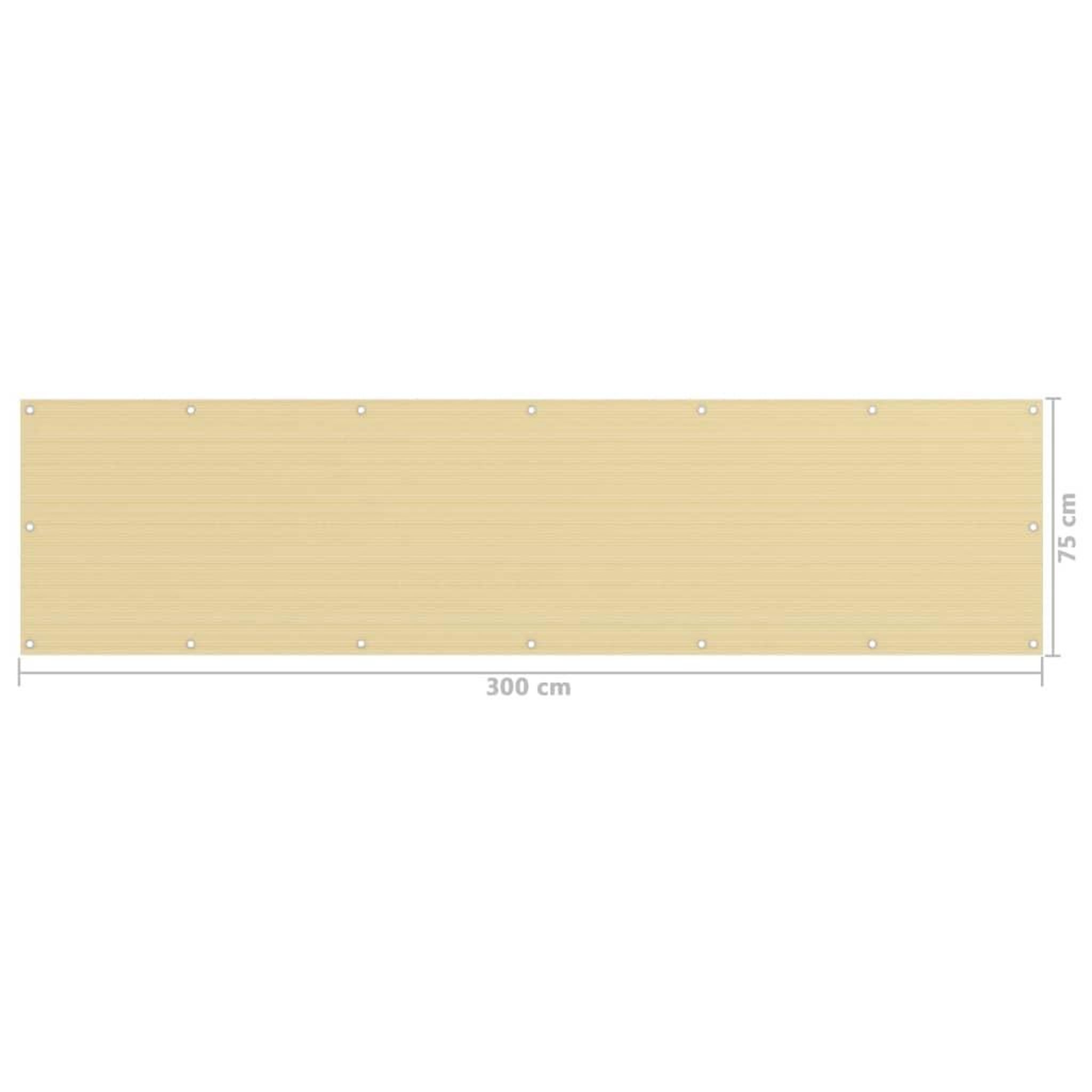 Voir la diapositive 6 : VIDAXL Ecran de balcon beige 75x300 cm pehd