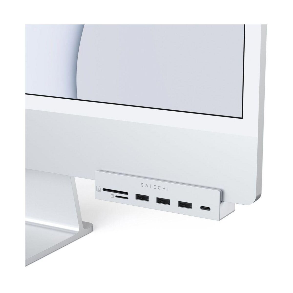 SATECHI Hub USB C USB-C/Multiports 6 en 1 iMac 24'' gris