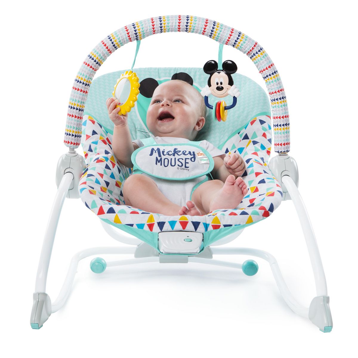 DISNEY Transat bébé évolutif et vibrant Happy Mickey 