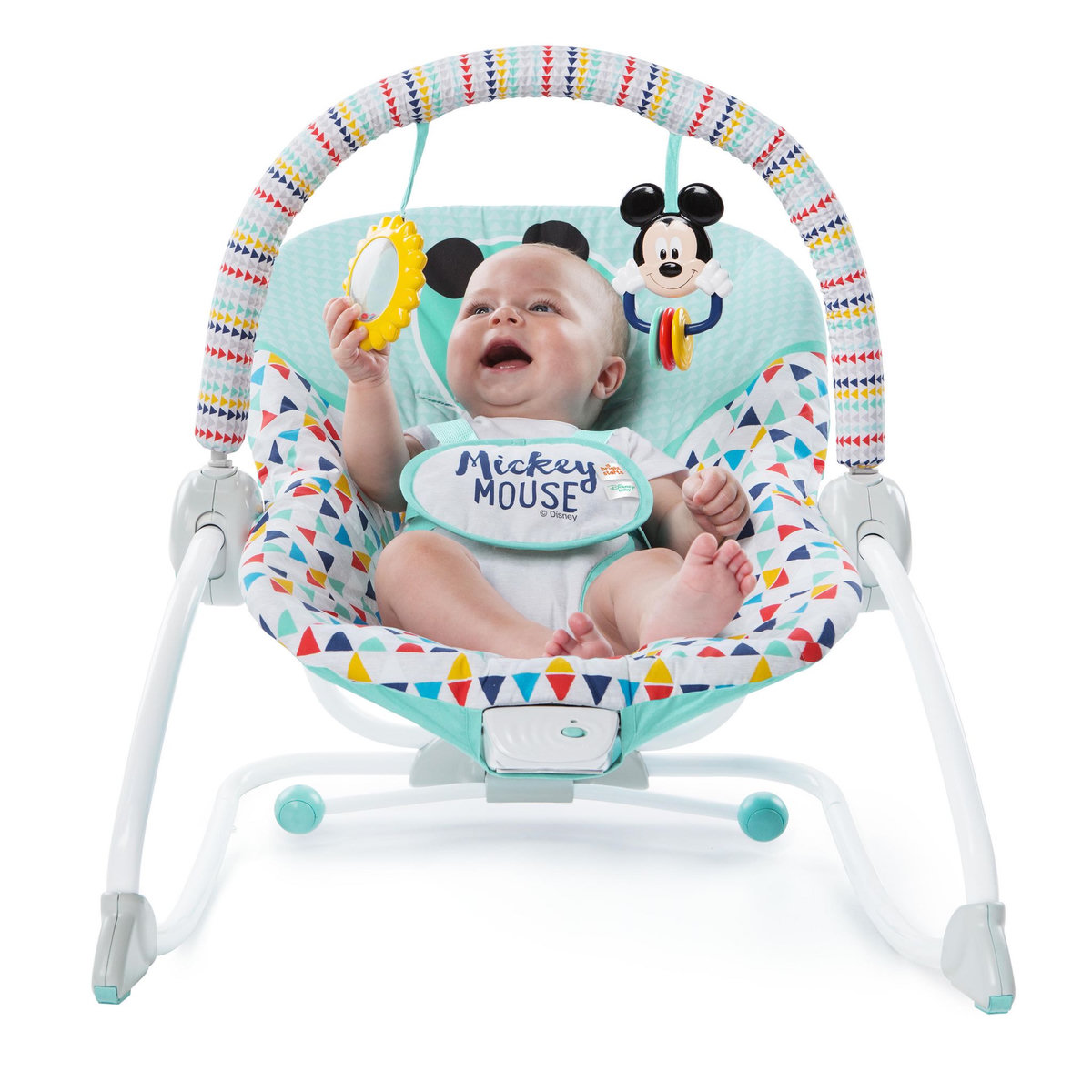 DISNEY Transat bébé évolutif et vibrant Happy Mickey 