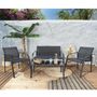 Voir la diapositive 2 : Paris Prix Salon de Jardin 4 Places  Naxos  113cm Gris