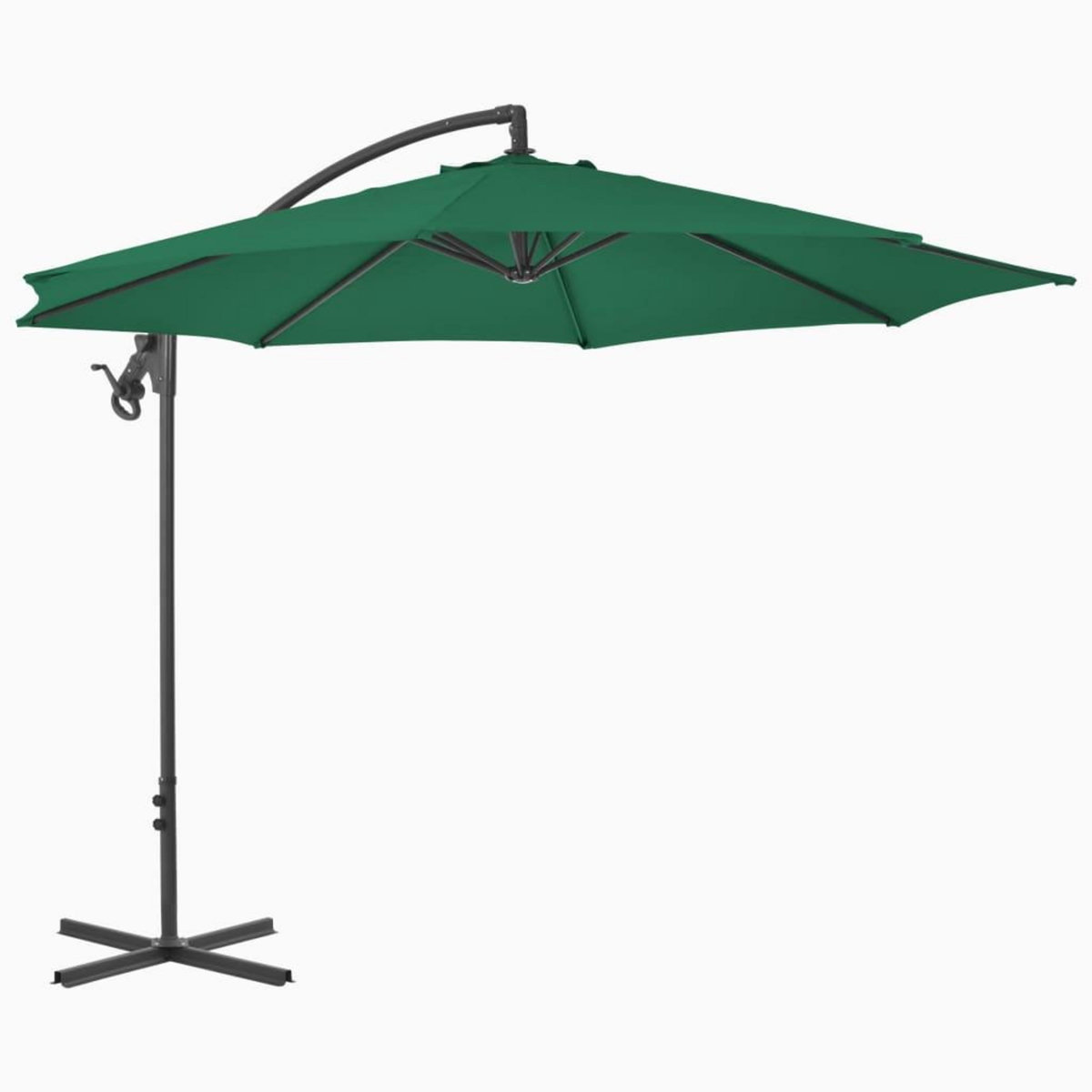 VIDAXL Parasol de jardin en porte-a-feux avec mat en acier 300 cm Vert