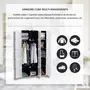 HOMCOM Garde robe armoire à vêtements L 111 x l 47 x H 183 cm modulable 15 cubes noir et blanc