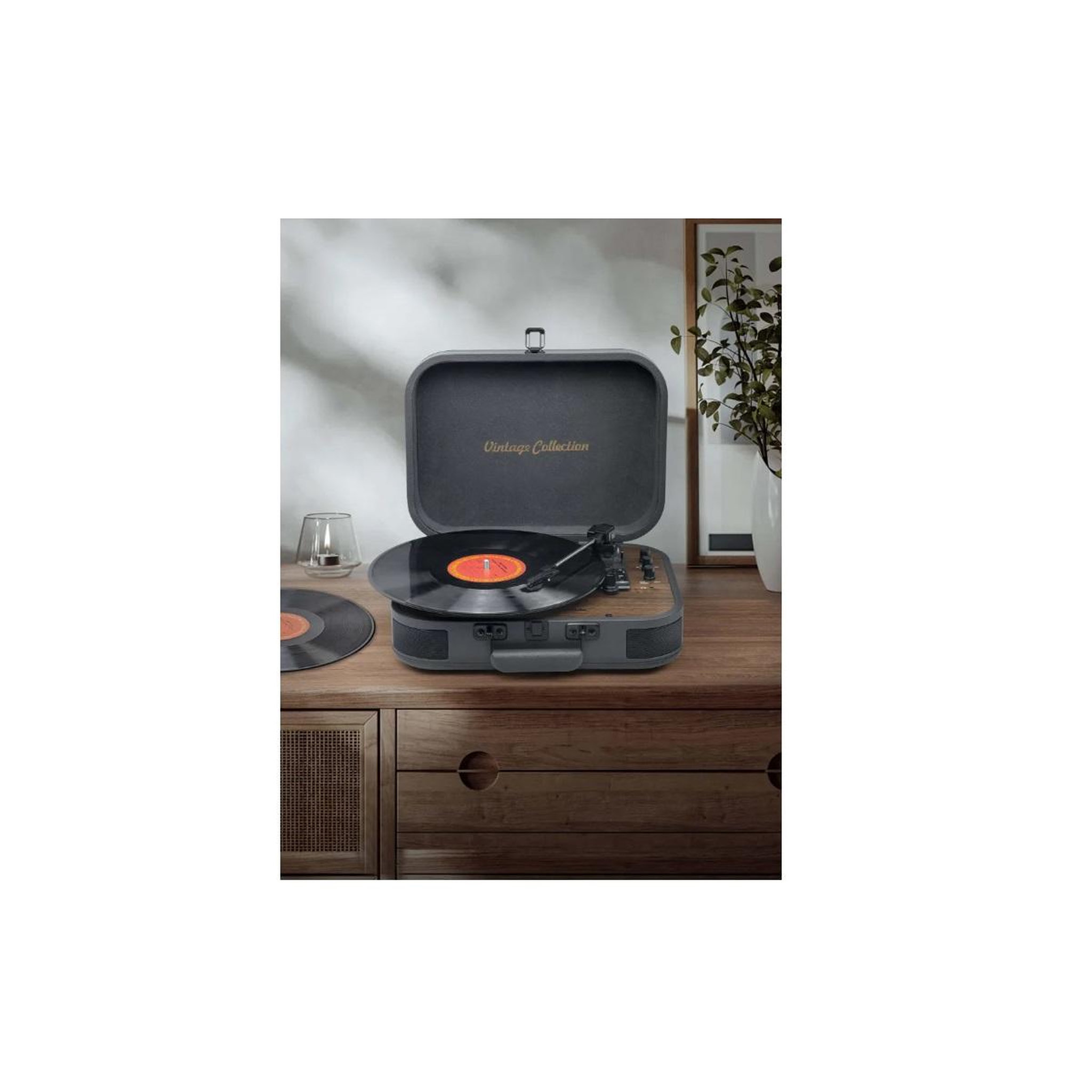 Voir la diapositive 2 : Muse Platine vinyle 3 vitesses 22, 45, 78 tours avec bluetooth - MT207DGB