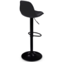 Voir la diapositive 5 : ID MARKET Lot de 2 tabourets de bar KARL design noir pied noir