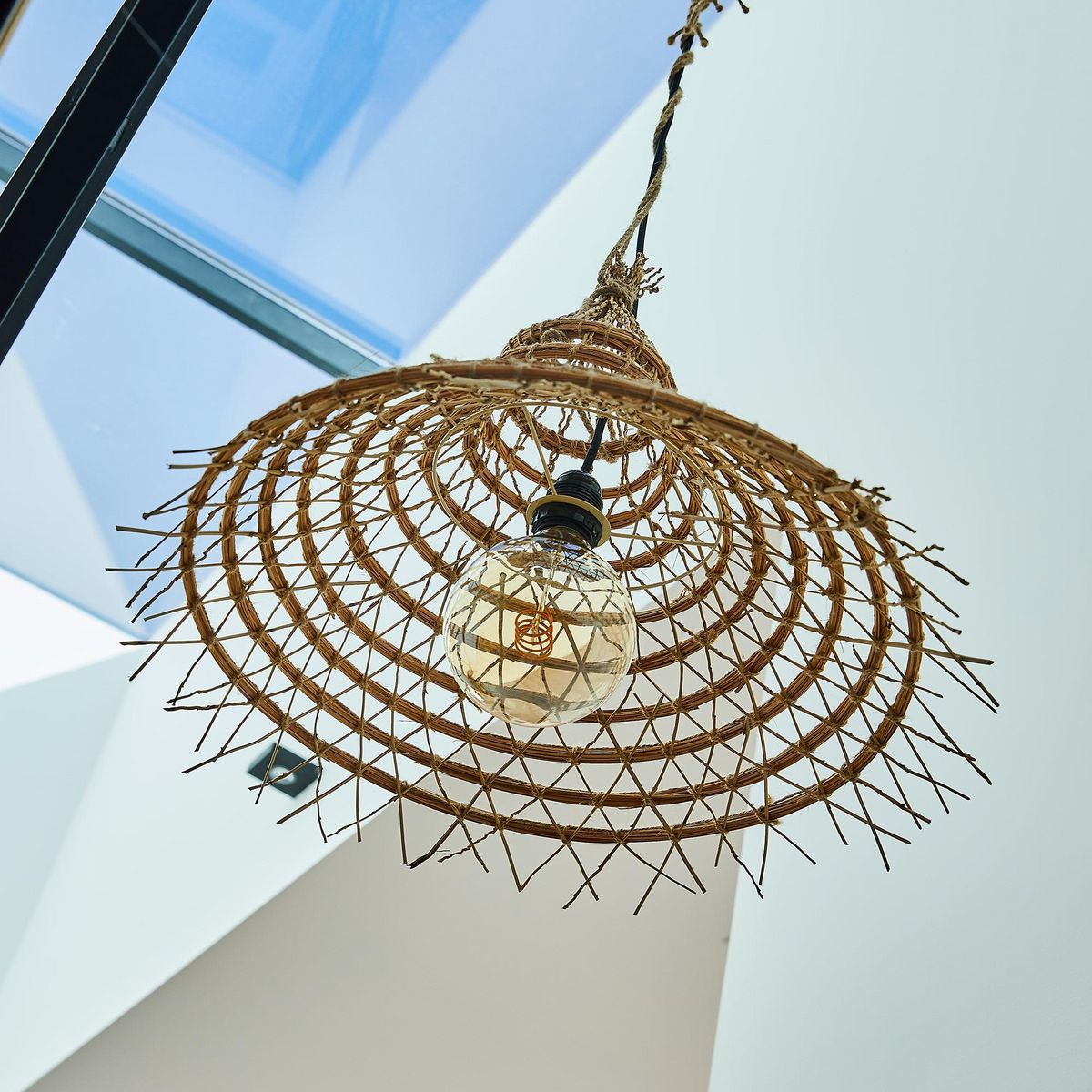 Lumisky Abat jour int/ext GAIA Beige Fibre naturelle D60CM