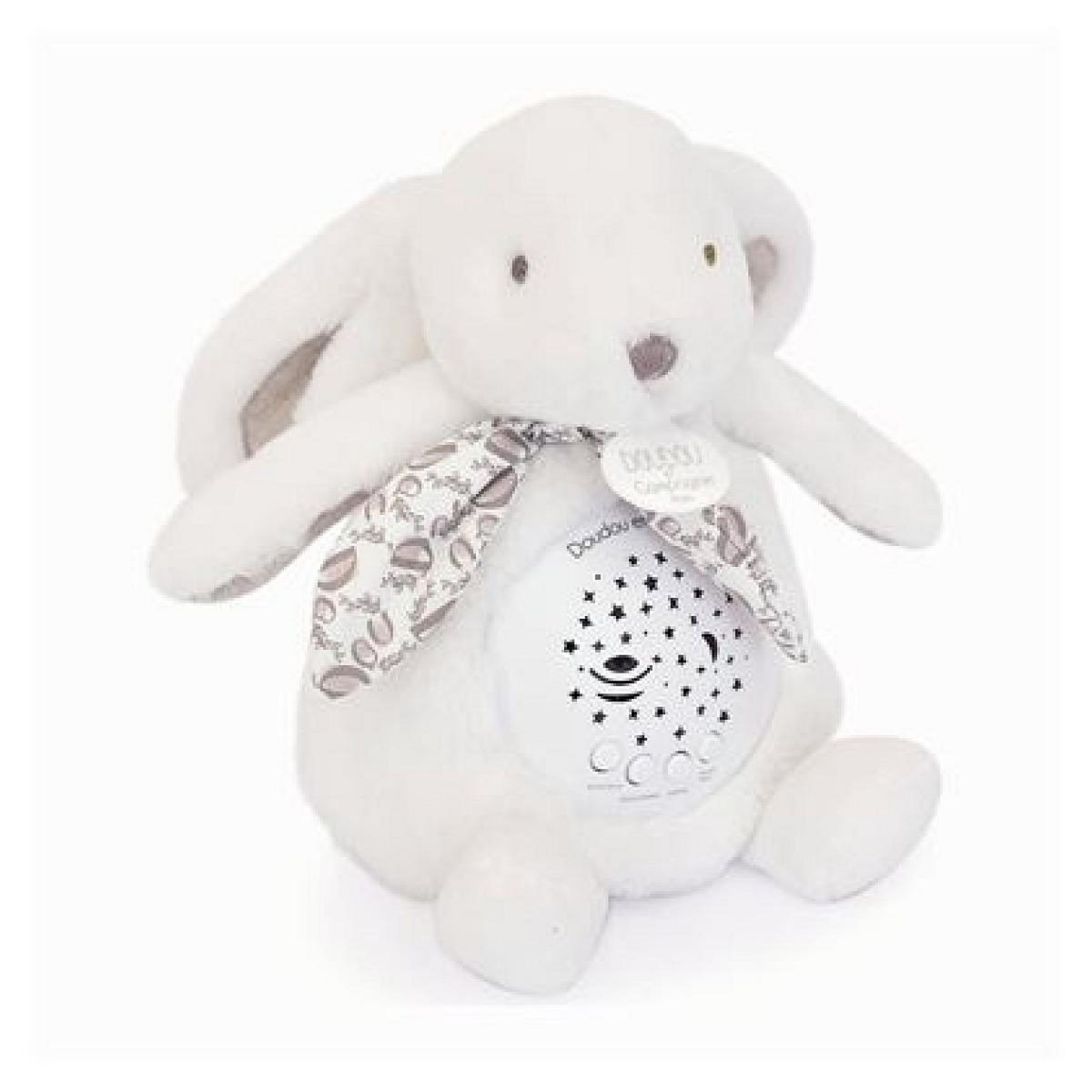 DOUDOU ET COMPAGNIE Veilleuse musicale lapin doudou - Blanc -