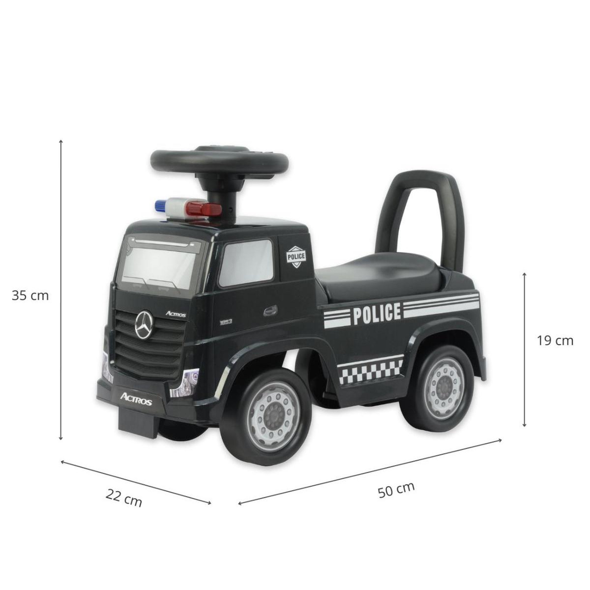 Voir la diapositive 3 : MILLY MALLY Porteur  Actros Police Noir