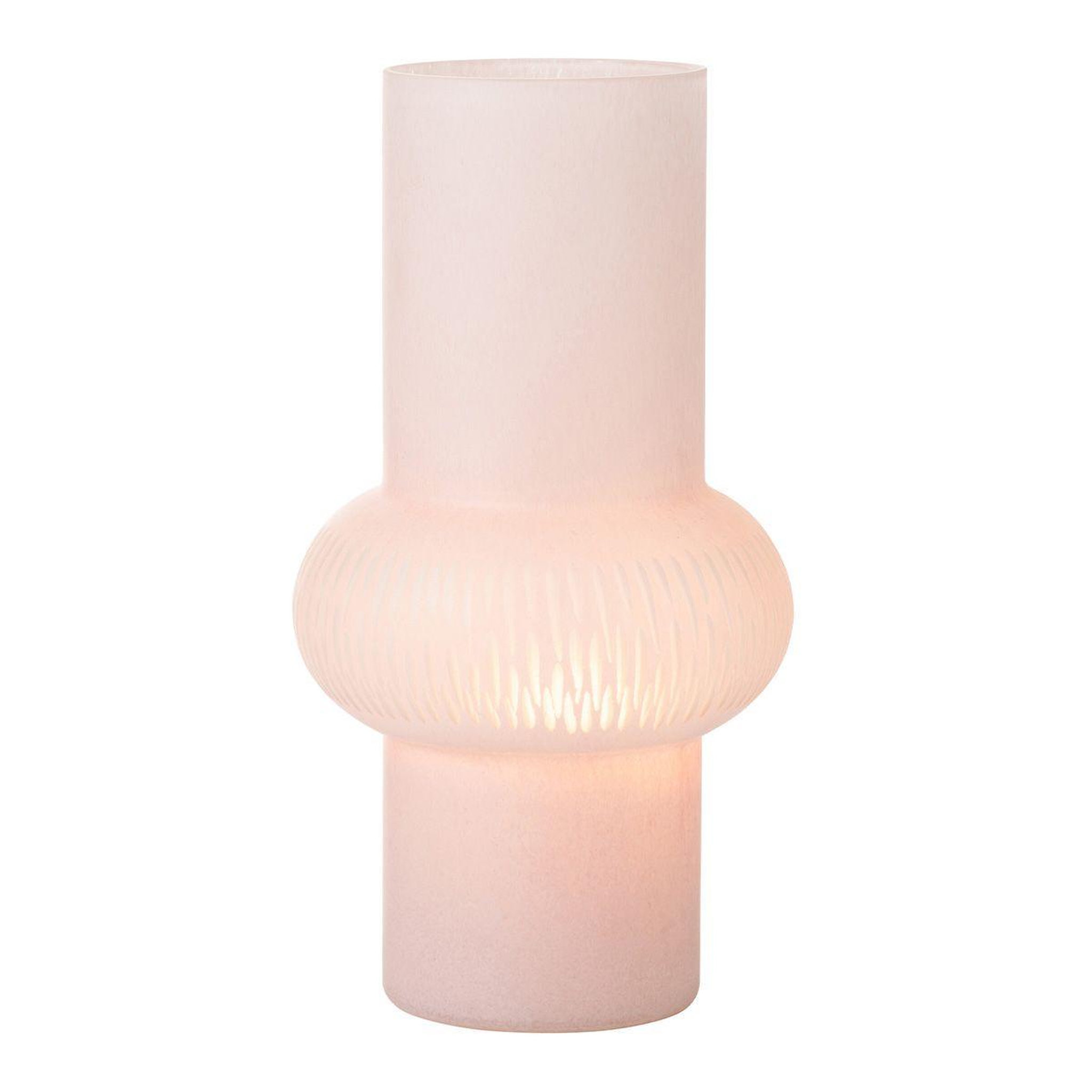 Voir la diapositive 2 : J-LINE Vase design ligne & boule  octave  35cm rose