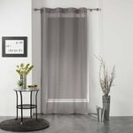 Paris Prix Rideau Voilage à Oeillets  Elea  140x240cm Gris & Argent