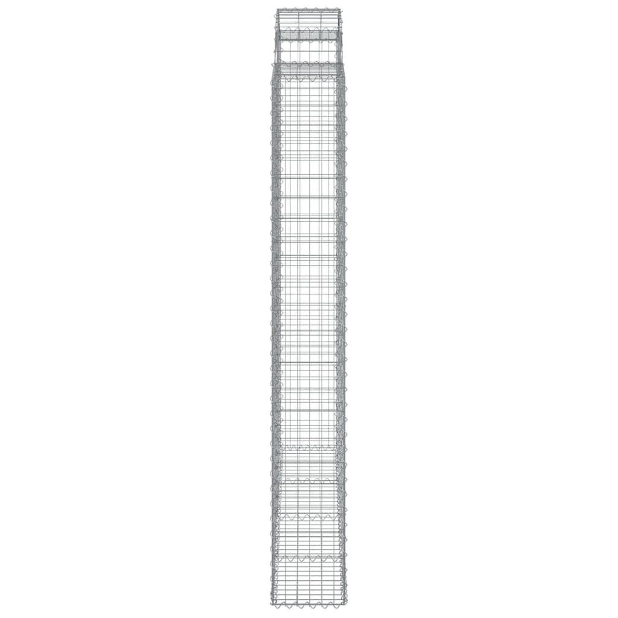 Voir la diapositive 5 : VIDAXL Paniers a gabions arques 7 pcs 200x30x220/240 cm fer galvanise