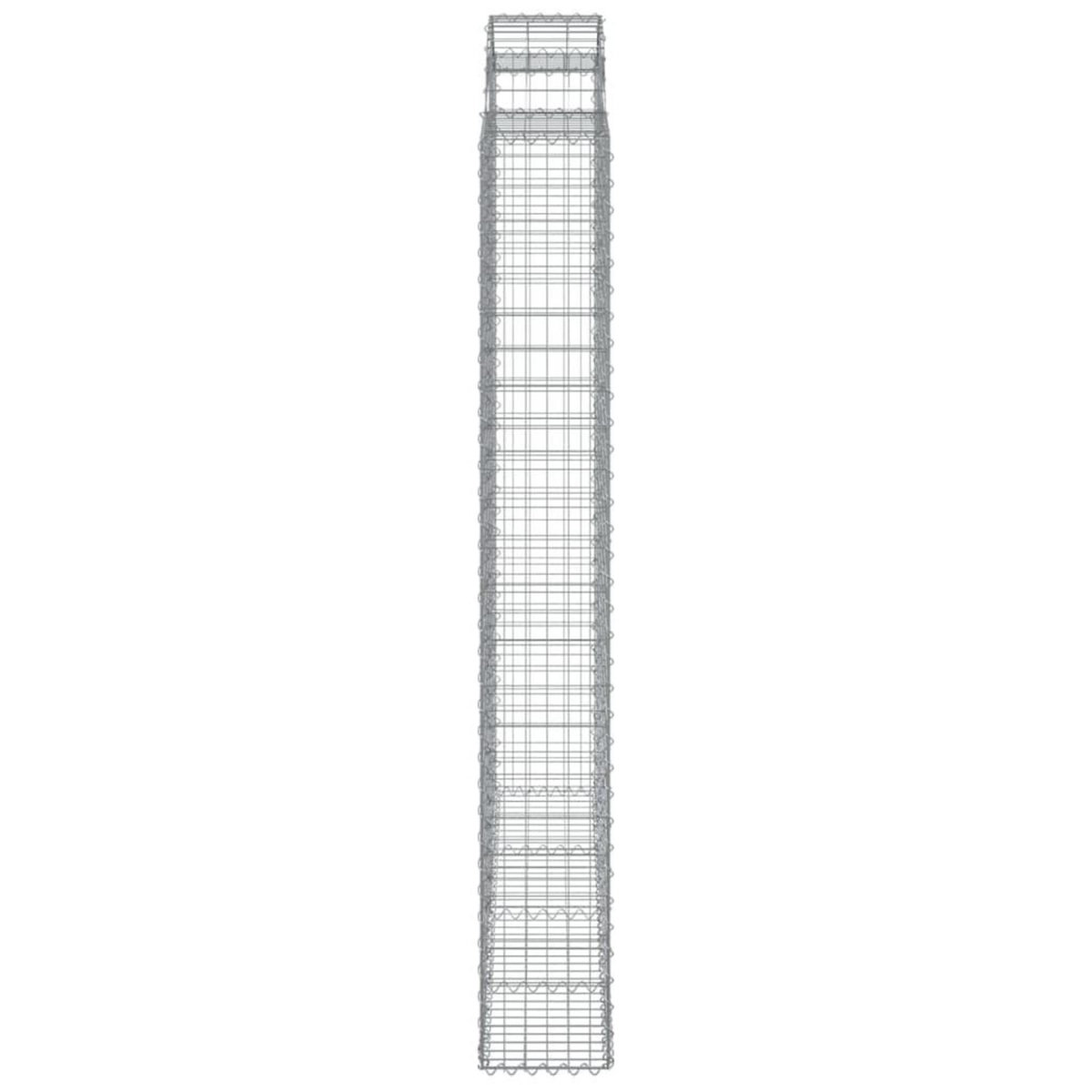 VIDAXL Paniers a gabions arques 7 pcs 200x30x220/240 cm fer galvanise