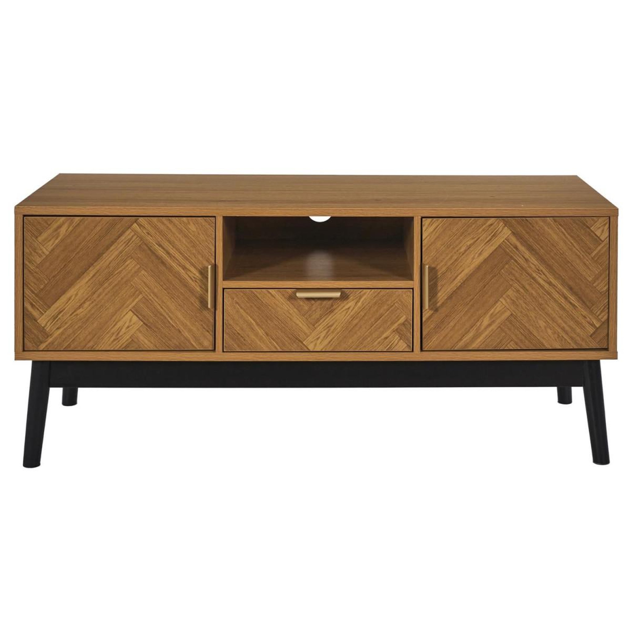 Voir la diapositive 2 : The Home Deco Factory Meuble tv design  felix  110cm marron