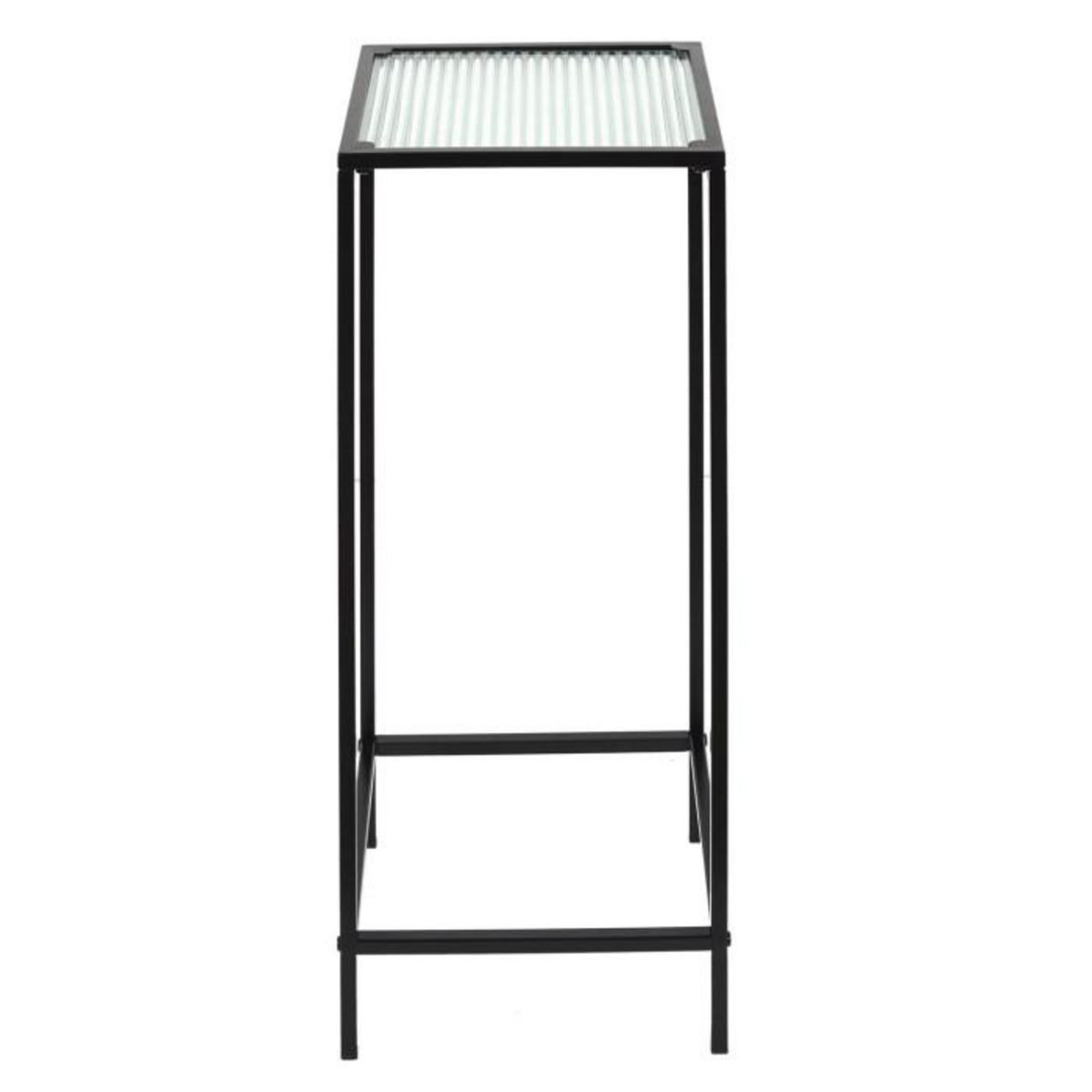 Paris Prix Sellette Design en Verre & Métal  Rosa  70cm Noir