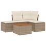 Voir la diapositive 2 : VIDAXL Salon de jardin avec coussins 5 pcs beige resine tressee