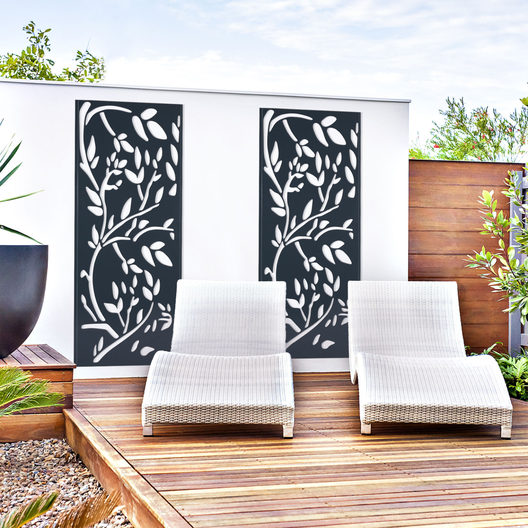 Voir la diapositive 6 : ID MARKET Panneau décoratif universel 150 x 50 cm lis gris