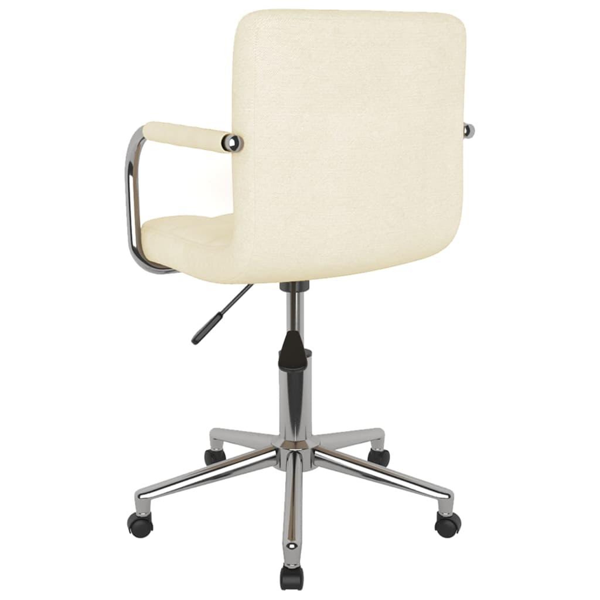 Voir la diapositive 5 : VIDAXL Chaise pivotante de bureau Creme Tissu
