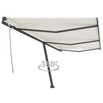VIDAXL Auvent manuel retractable sur pied 600x300 cm Creme