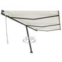 Voir la diapositive 1 : VIDAXL Auvent manuel retractable sur pied 600x300 cm Creme