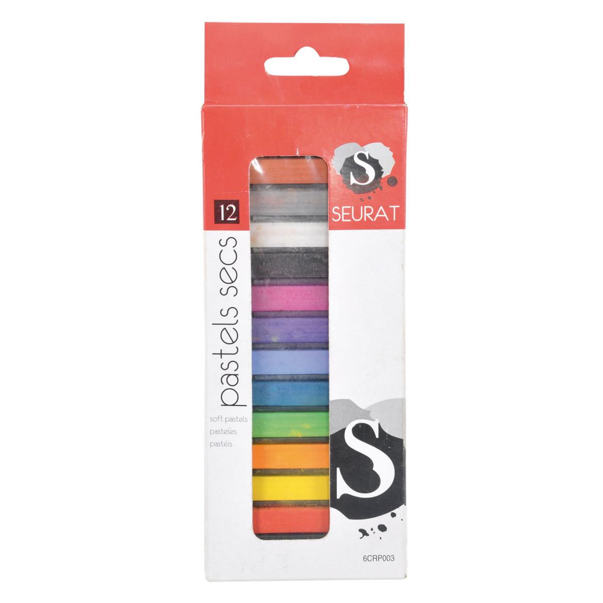 Voir la diapositive 2 : SEURAT Boîte de 12 Pastels  Secs  20cm Multicolore
