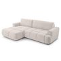 Voir la diapositive 2 : BEST MOBILIER Leonie - canapé d'angle gauche 4 places convertible avec coffre en velours texturé