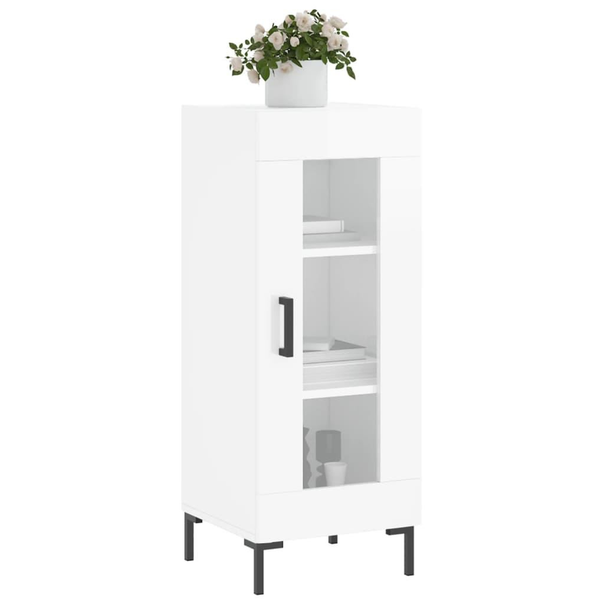Voir la diapositive 3 : VIDAXL Buffet Blanc brillant 34,5x34x90 cm Bois d'ingenierie