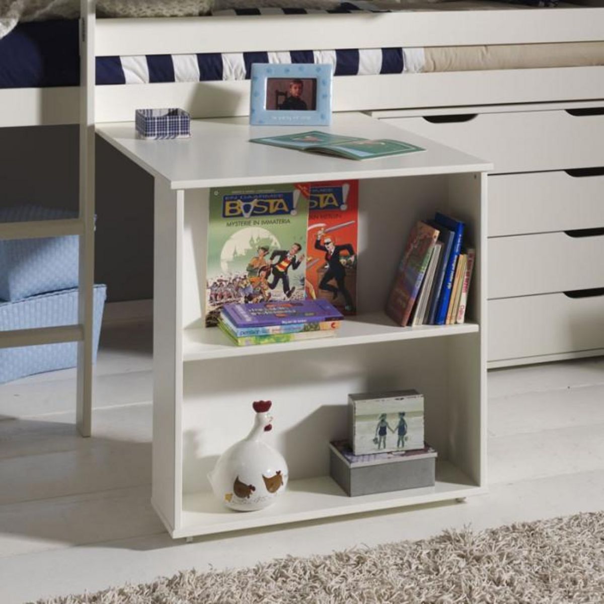 Paris Prix Bureau de Lit Enfant Surélevé  Pino  94cm Blanc