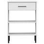 Voir la diapositive 4 : VIDAXL Armoire console avec pieds en metal Blanc Bois pin massif OSLO