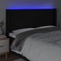 Voir la diapositive 4 : VIDAXL Tete de lit a LED Noir 203x16x118/128 cm Tissu
