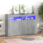 Voir la diapositive 1 : VIDAXL Buffet avec lumieres LED sonoma gris 115,5x30x75 cm