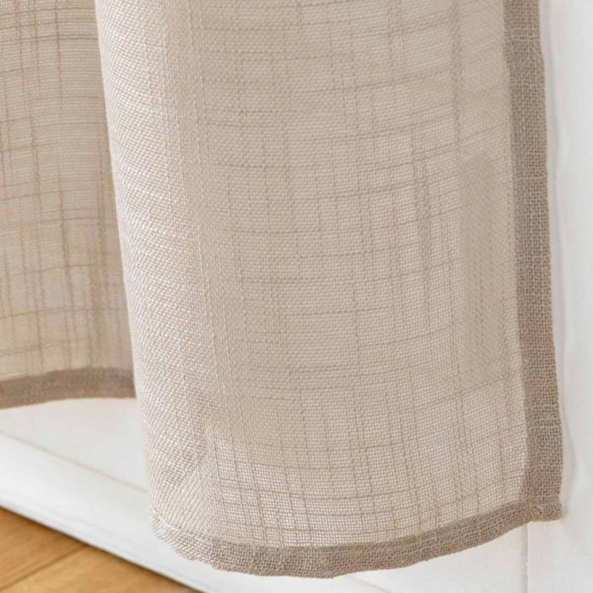 Paris Prix Paire de Voilages Passe-Tringle  Haltona  70x240cm Noisette