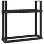Voir la diapositive 2 : VIDAXL Support pour bois de chauffage Noir 110x35x108,5 cm Bois de pin
