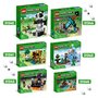 LEGO Minecraft 21242 L'arène de l'End, Jouet de Combat avec Lave, Figurine Dragon de l'Ender et Enderman