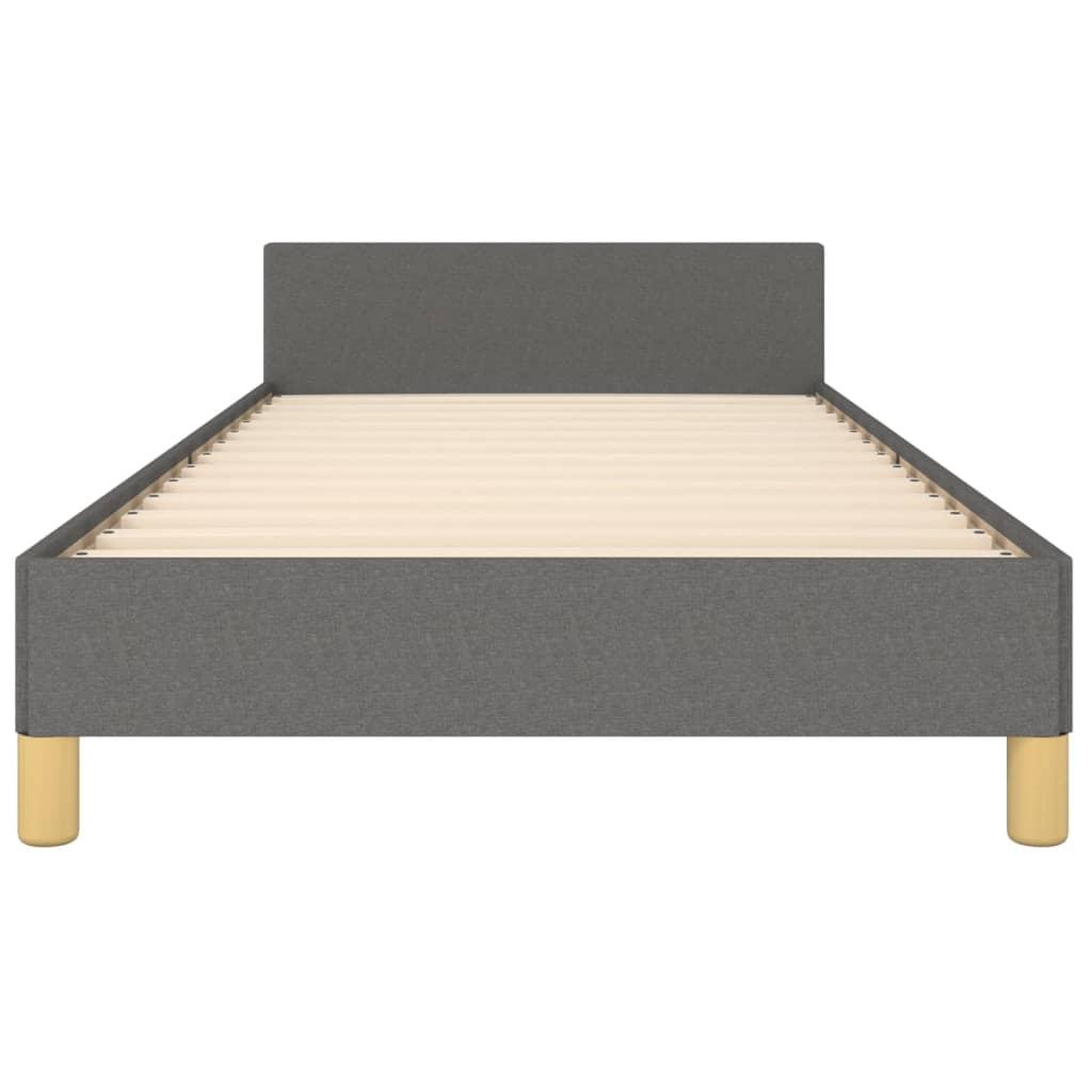 Voir la diapositive 5 : VIDAXL Cadre de lit sans matelas gris fonce 80x200 cm tissu