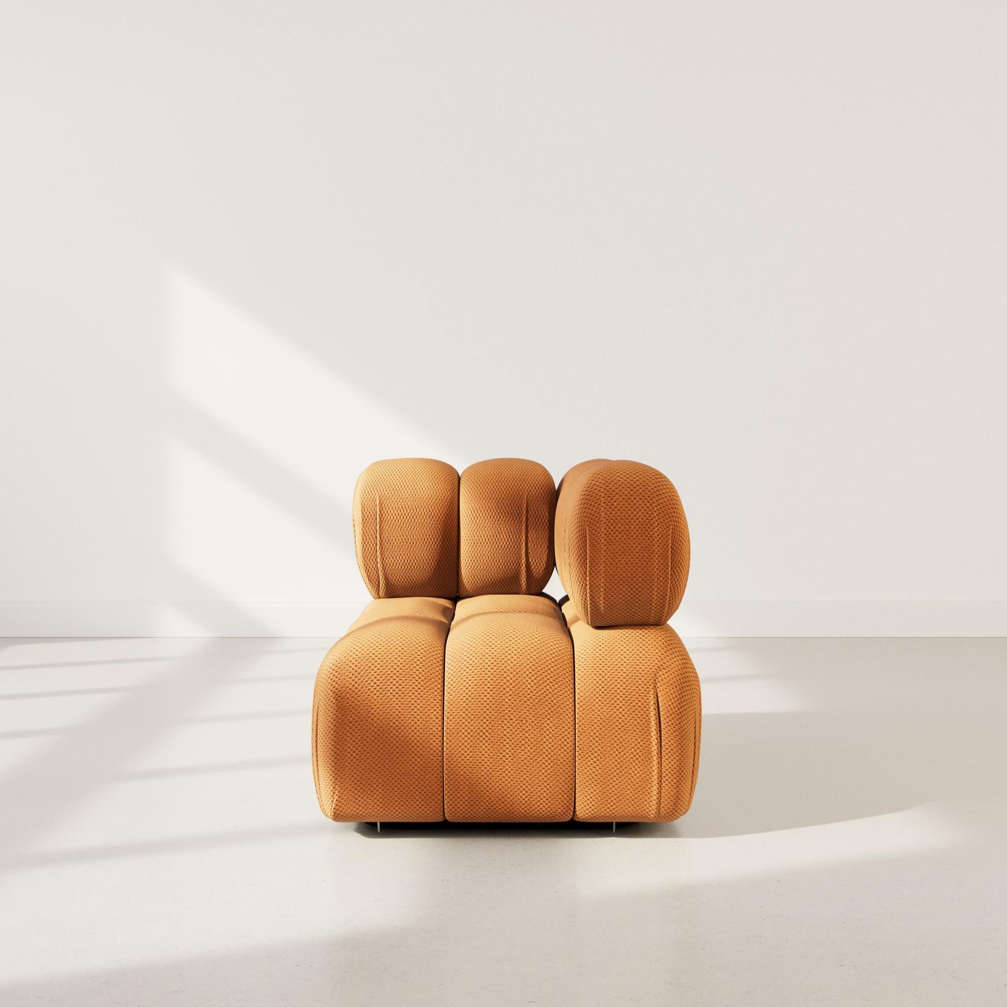 Voir la diapositive 6 : LISA DESIGN Ruby - module d'assise d'angle gauche en velours texturé
