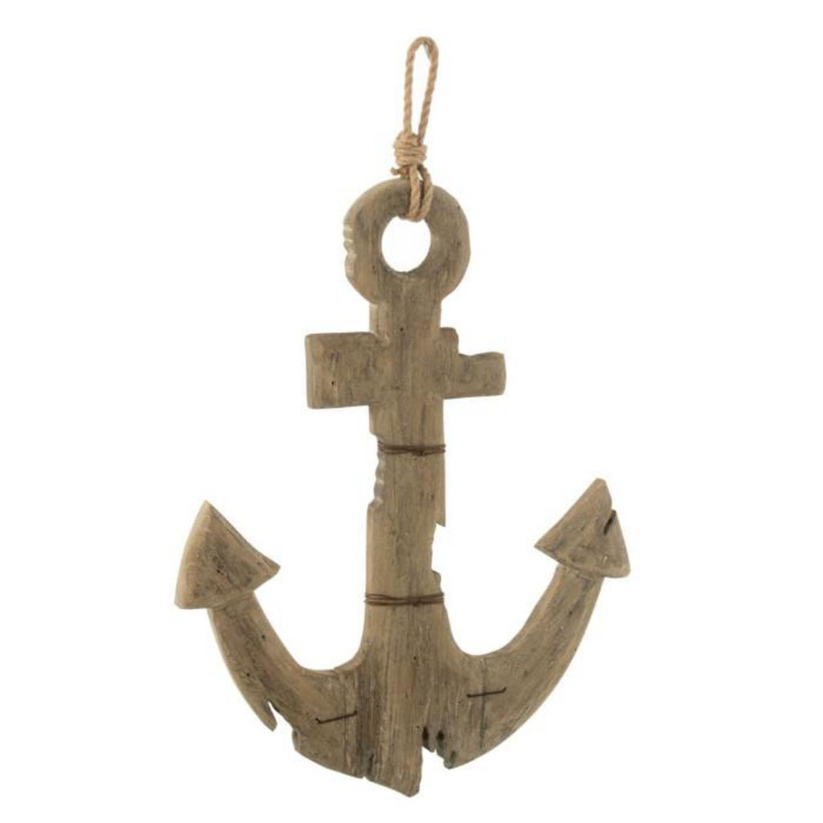 Paris Prix Décoration en Bois à Suspendre  Ancre  51cm Naturel
