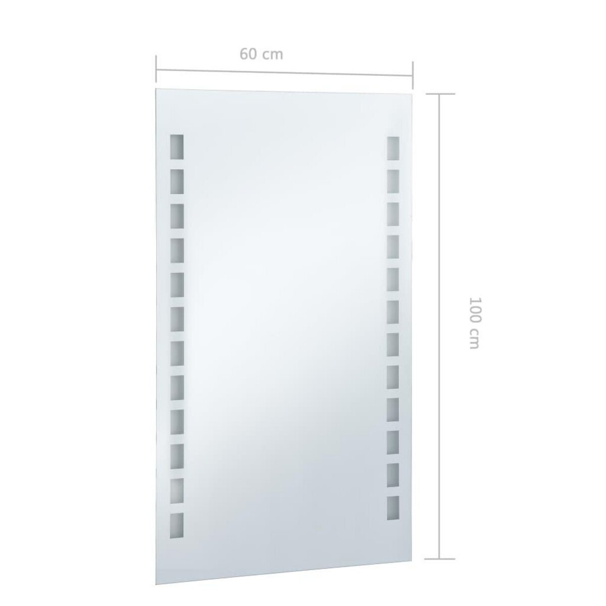 VIDAXL Miroir mural a LED pour salle de bains 60x100 cm