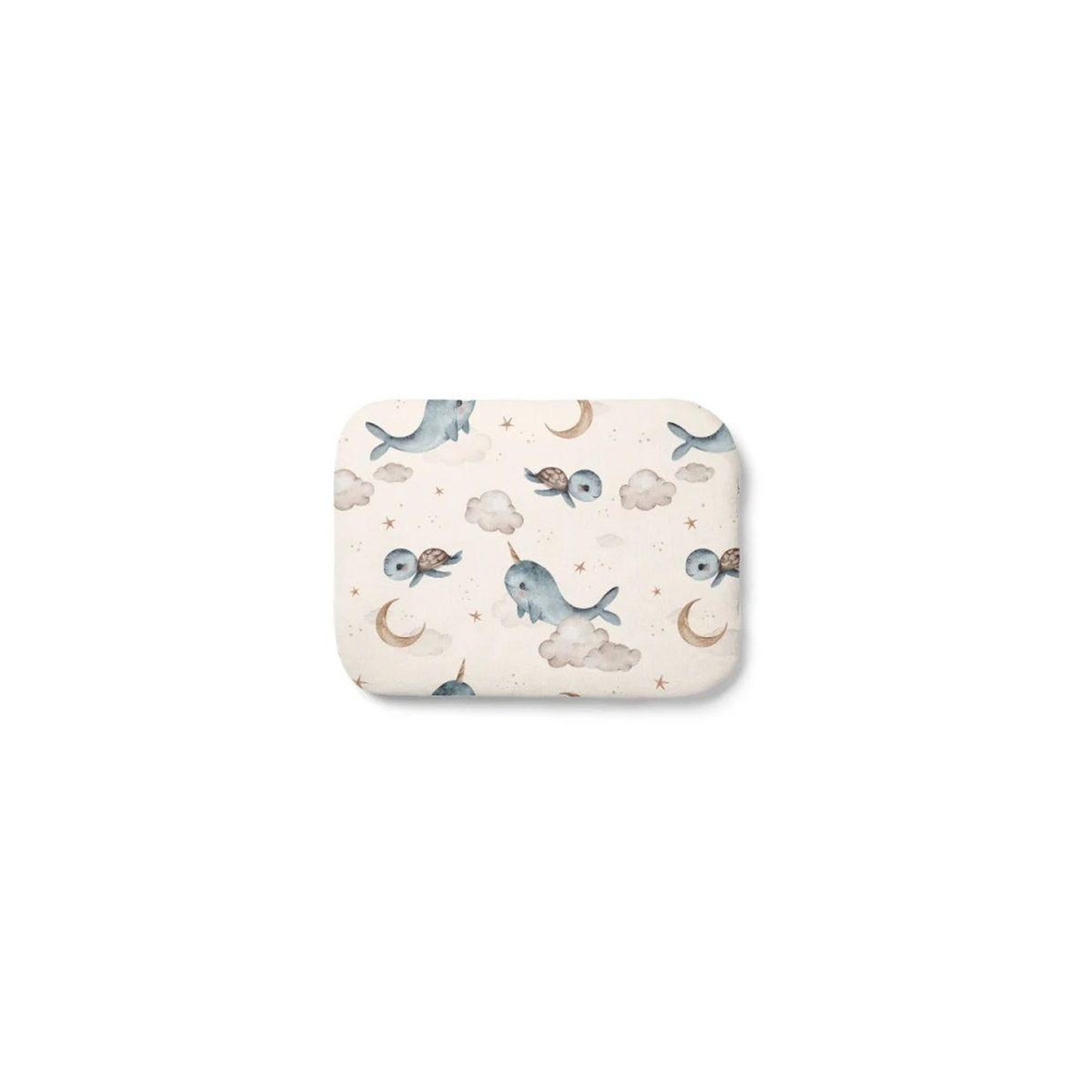 WALDIN Oreiller bébé 40 × 30 cm - motif baleine, crème