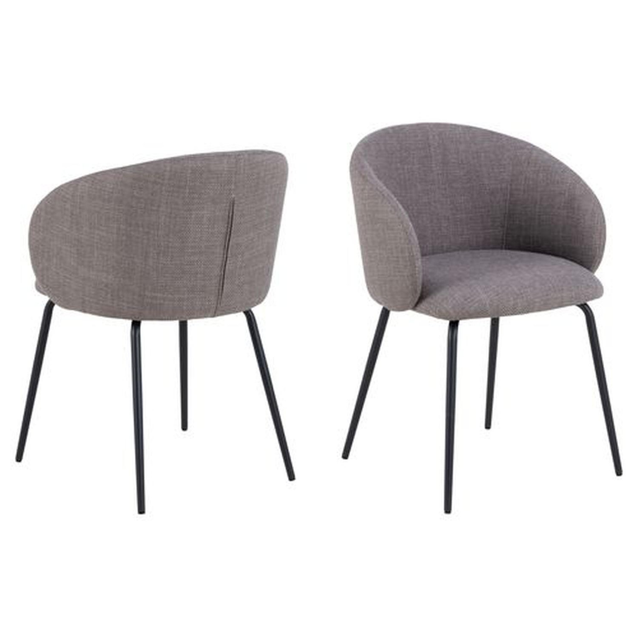 Voir la diapositive 1 : TOILINUX Lot de 2 chaises en tissu avec accoudoirs sören