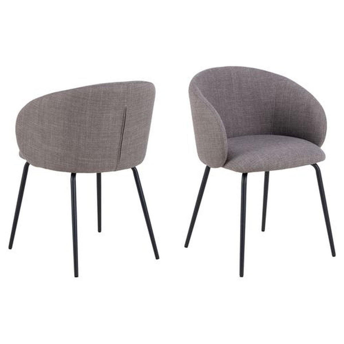 TOILINUX Lot de 2 chaises en tissu avec accoudoirs SÖREN