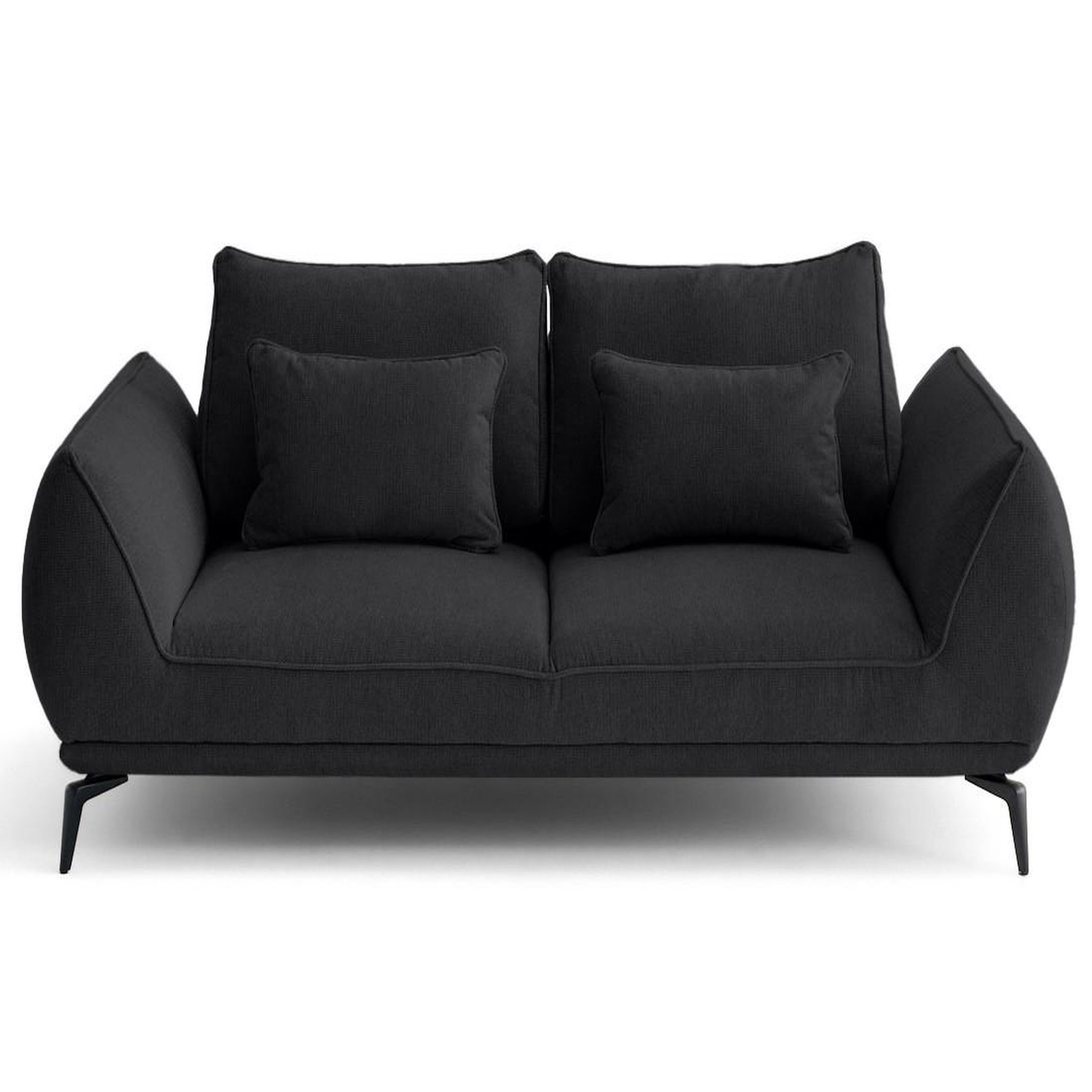 Voir la diapositive 1 : LISA DESIGN Arica - canapé droit 2 places en tissu texturé
