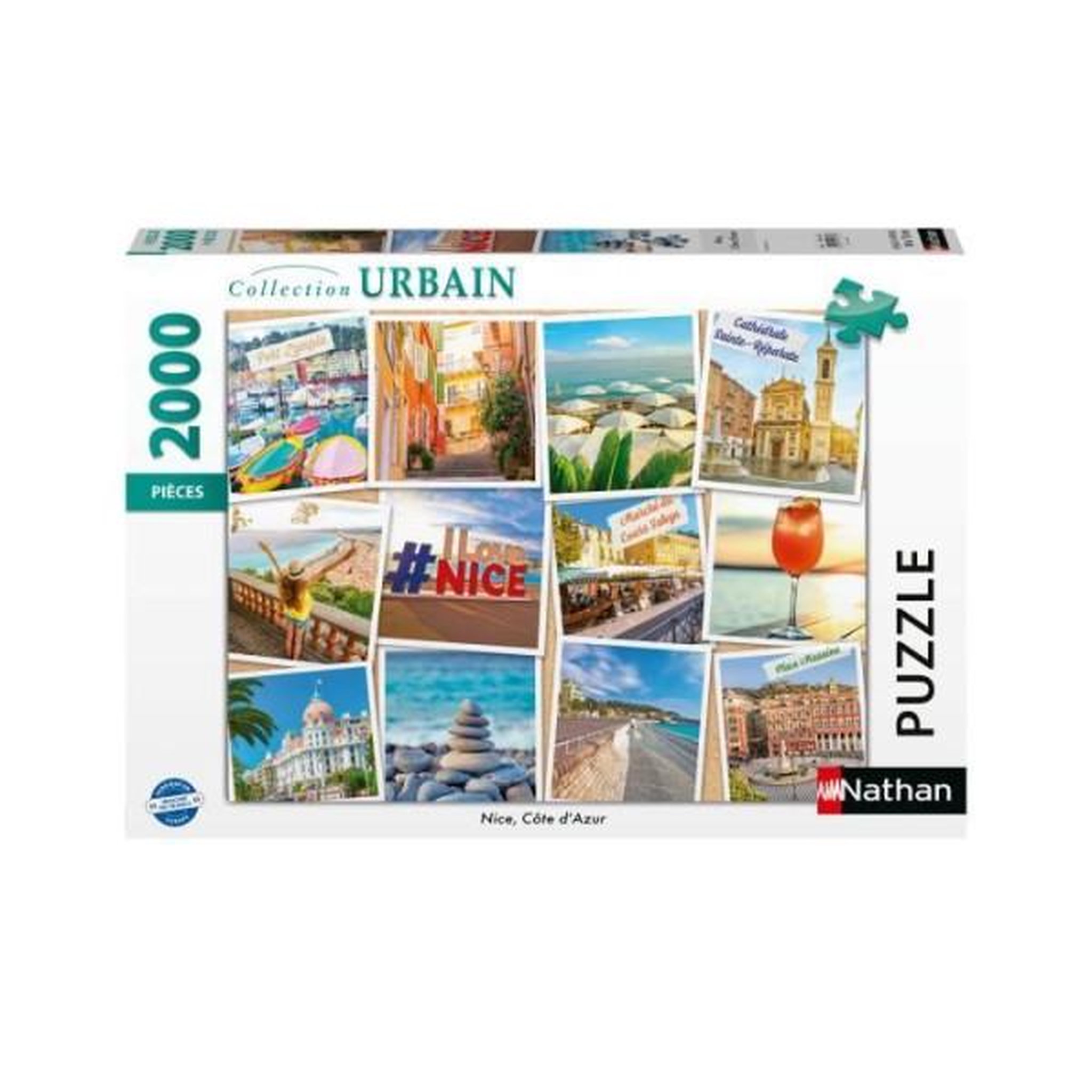Voir la diapositive 3 : RAVENSBURGER Puzzle 2000 pieces nice, côte d'azur, adultes et enfants des 14 ans, collection urbain, france, 12001613, nathan