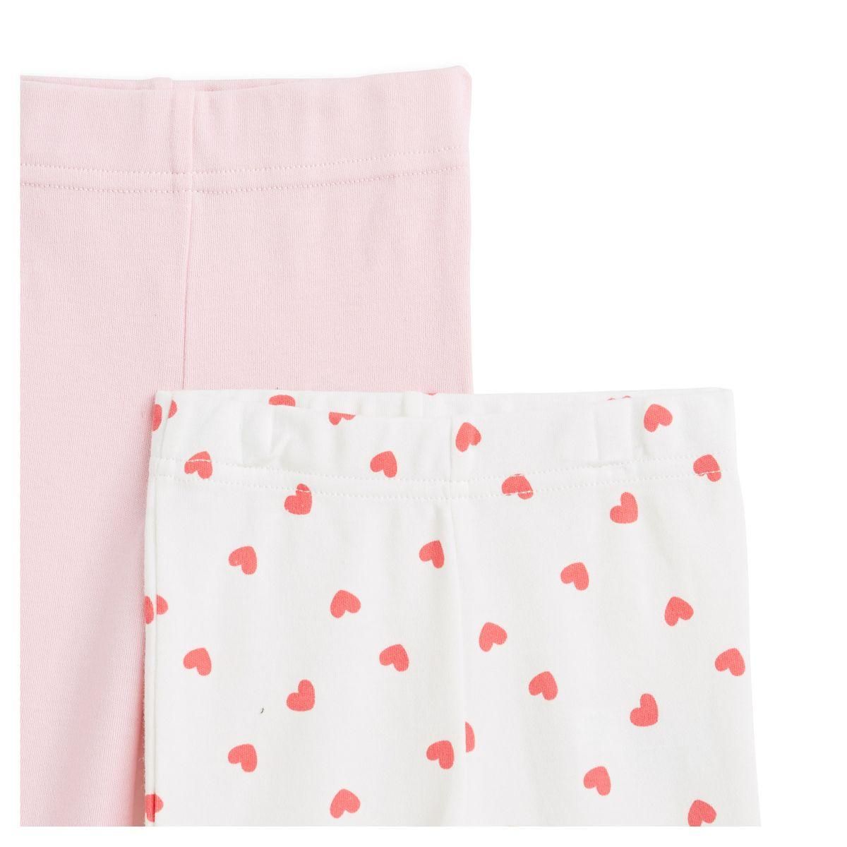 IN EXTENSO Lot de 2 pantalons de naissance bébé fille