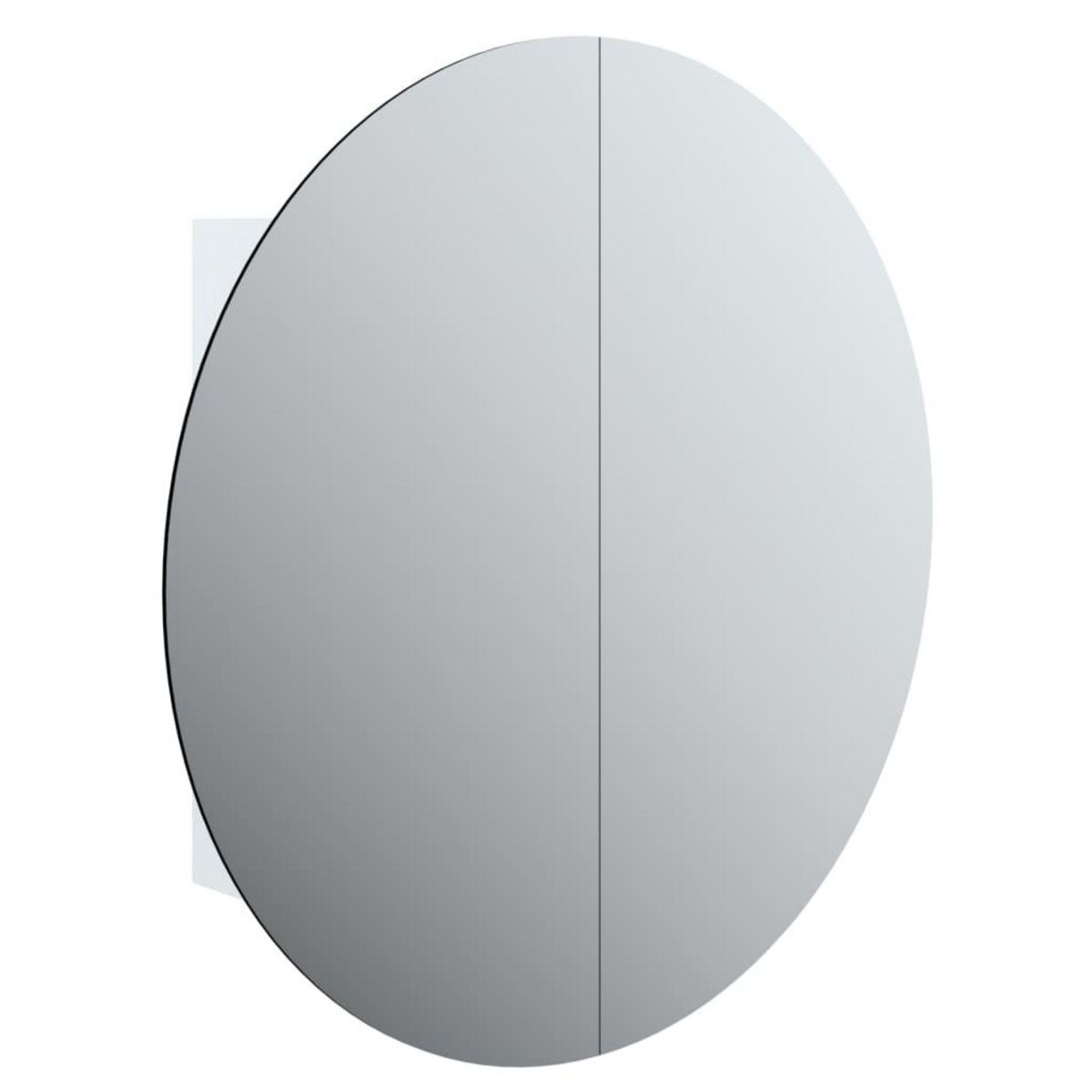 VIDAXL Armoire de salle de bain miroir rond et LED Blanc 54x54x17,5 cm