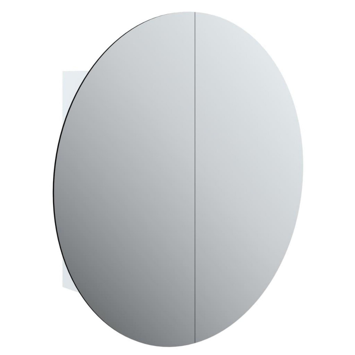 VIDAXL Armoire de salle de bain miroir rond et LED Blanc 54x54x17,5 cm