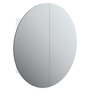 Voir la diapositive 2 : VIDAXL Armoire de salle de bain miroir rond et LED Blanc 54x54x17,5 cm
